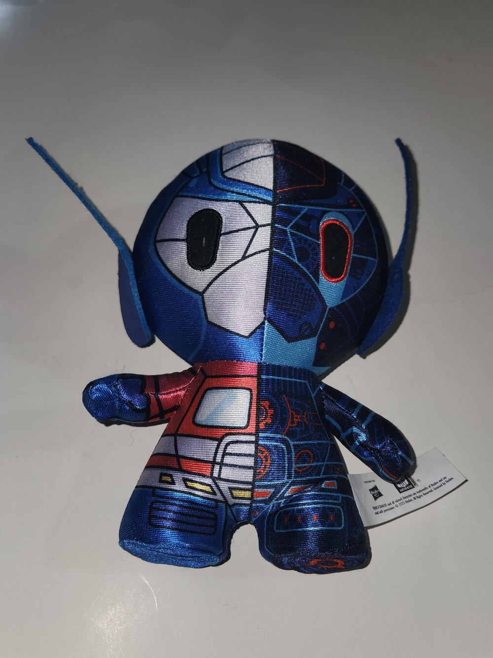 Hasbro Blue and Red Robot Plush - Reversible Tech Print